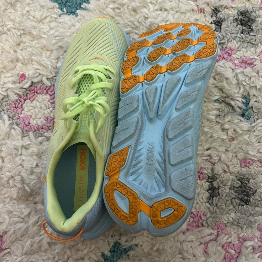 Hoka Women's Rincon 3 Blue and Green Color - Picture 9 of 12